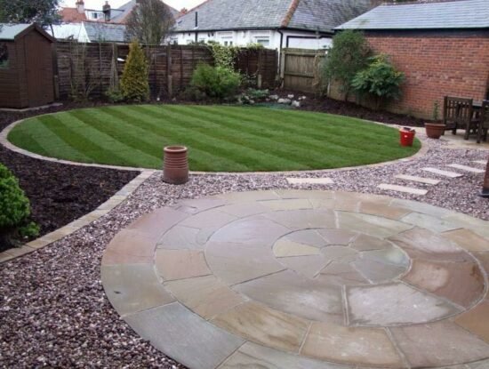 indian sandstone patio