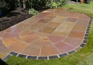 indian sandstone patio